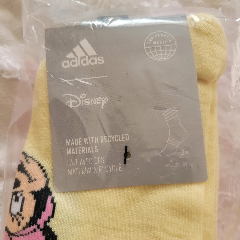 Disney X Adidas Minnie & Daisy Socks 3 Pairs NWT - Picture 5 of 9